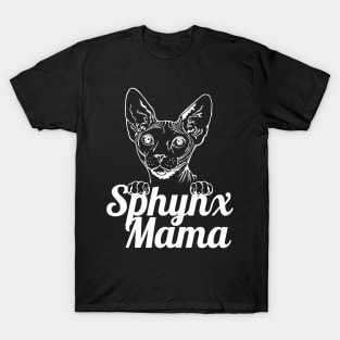 Sphynx Mama Dark  Cat Cats Sphynx Mom Sphynx Mum T-Shirt